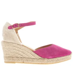 Sicily Fuchsia Suede Espadrille Wedge Sandals<Carl Scarpa New