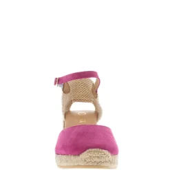 Sicily Fuchsia Suede Espadrille Wedge Sandals<Carl Scarpa New