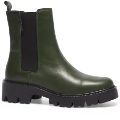 Solette Green Leather Chelsea Boots<Carl Scarpa New