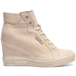 Tabita Off White Leather Platform Trainers<Carl Scarpa