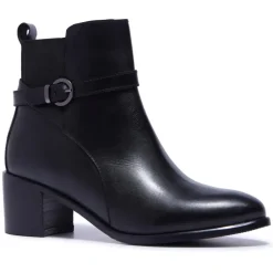 Trimona Black Leather Ankle Boots<Carl Scarpa