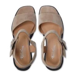 Veronne Beige Suede Wavesole Sandals<Carl Scarpa Outlet