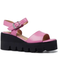 Veronne Fuschia Leather Wavesole Sandals<Carl Scarpa Hot