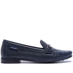 Veroso Navy Leather Loafers<Carl Scarpa Sale