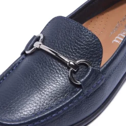 Veroso Navy Leather Loafers<Carl Scarpa Sale