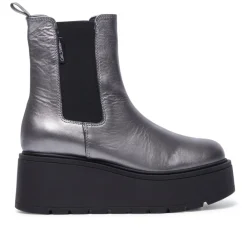 Zennie Pewter Leather Ankle Boots<Carl Scarpa Clearance